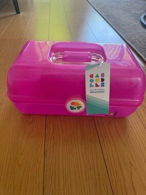 Caboodles Hot Pink Cosmetic Case with Handle Storage Case Makeup Organizer